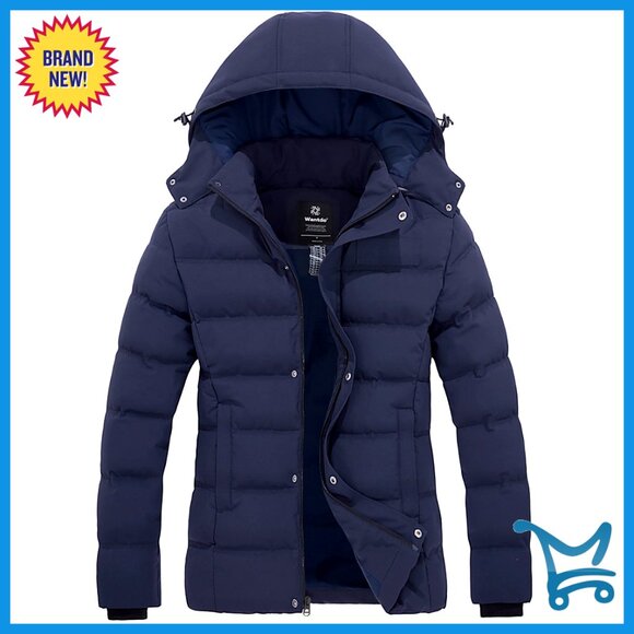 Quilted Puffer Jacket Women's Hooded Winter Coat Thickened Windproof Waterproof
